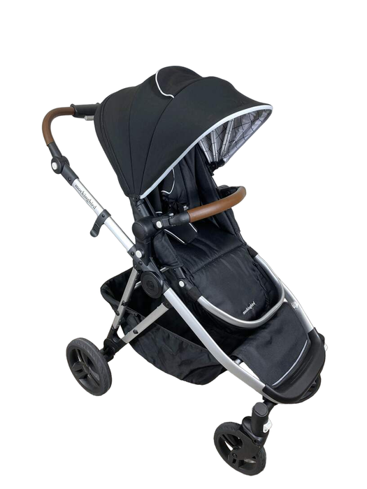 used Mockingbird Single to Double Stroller, 2022, Silver with Penny Leather, Windowpane, Black