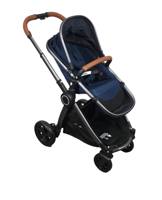 secondhand Mompush Ultimate 2 Baby Stroller, Navy with Grey Frame, 2022