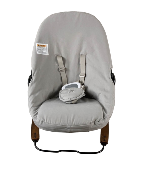 used Bloom Coco Go 3-in-1 Bouncer, Frost Grey Organic, Cappuccino Wood