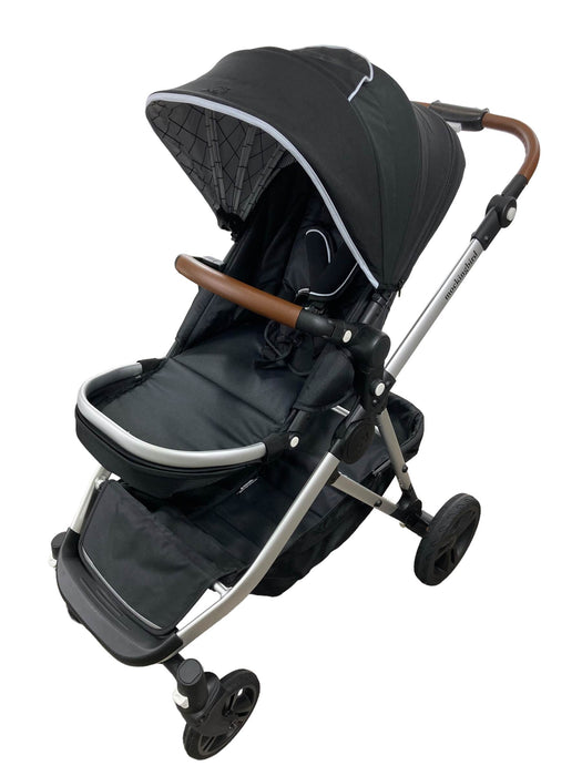 used Mockingbird Single to Double Stroller, Silver with Penny Leather, Black , 2022, Windowpane