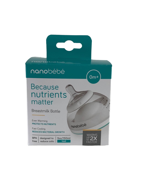 used Nanobébé Breastmilk Baby Bottle, Teal