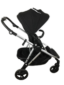 secondhand Mockingbird Single to Double Stroller, 2022, Silver with Black Leather, Watercolor Drops, Black