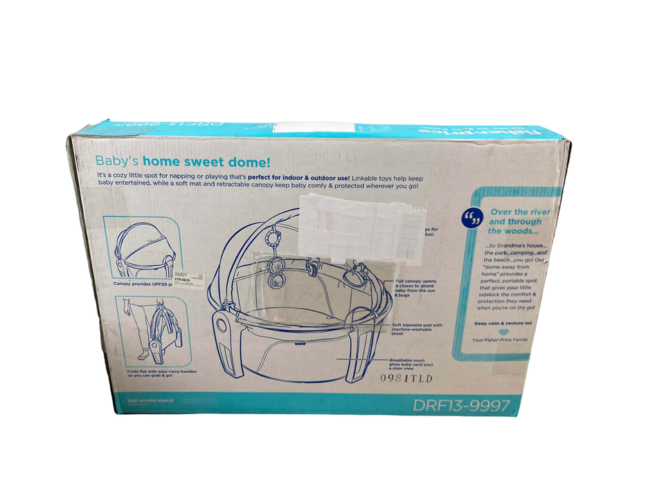 used Fisher Price On-the-Go Baby Dome, Multi Bubbles