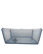 used Stokke Flexi Bath Foldable Baby Bathtub, Transparent Blue, Regular