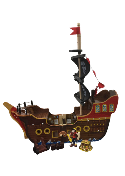 used KidKraft Adventure Bound: Wooden Pirate Ship Play Set