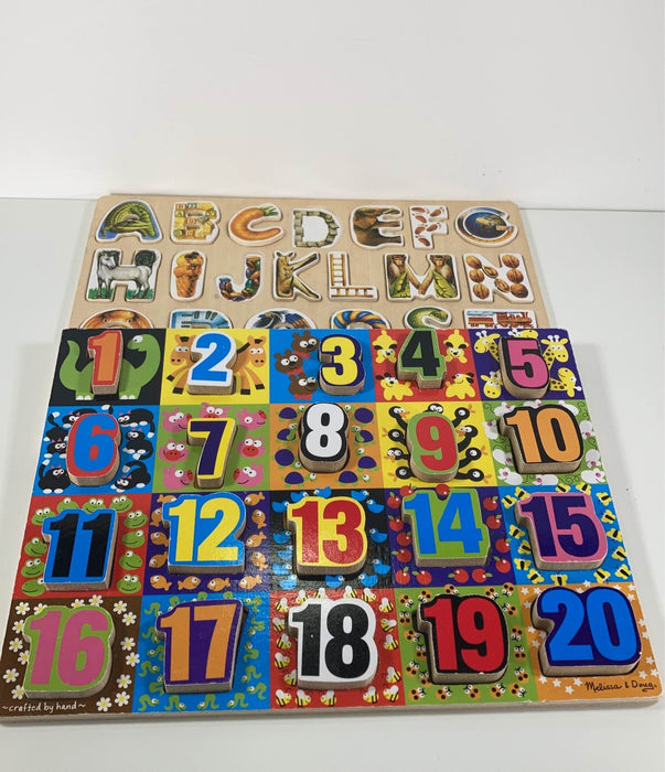 used BUNDLE Melissa & Doug Wooden Puzzles