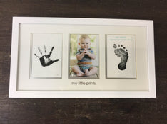 used Pearhead Babyprints Photo Frame, White