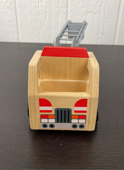 secondhand Melissa & Doug Wooden Fire Truck