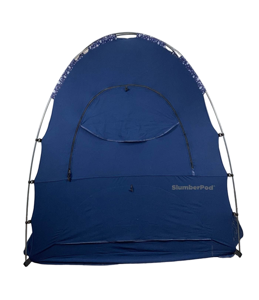 used SlumberPod 3.0 Sleep Canopy with Fan, Navy with Night Sky Accents