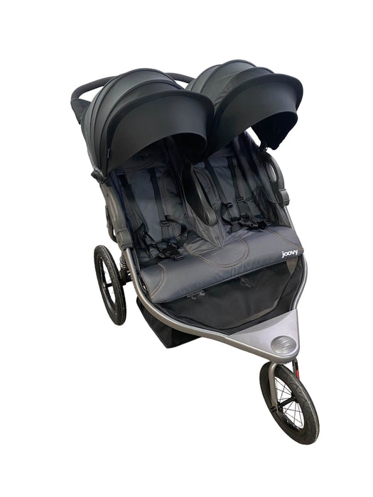 used Joovy Zoom X2 Double Jogging Stroller, Forged Iron, 2021