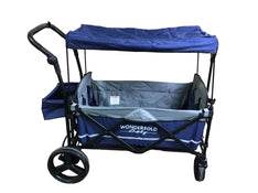 secondhand Wonderfold X2 Push + Pull Double Stroller Wagon, 2019, Navy