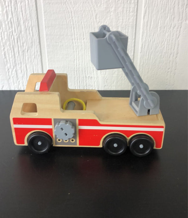 secondhand Melissa & Doug Wooden Fire Truck