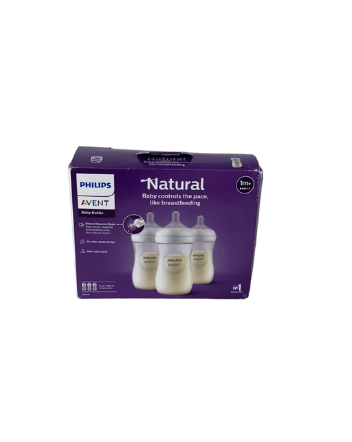 used Philips Avent Natural Baby Bottles, 9oz, 3-Pack, Clear