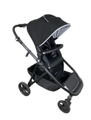 used Mockingbird Single to Double Stroller, 2022, Matte Black with Matte Black Leather, Watercolor Drops, Black