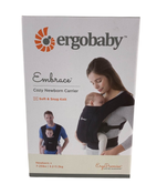 used Ergobaby Embrace Baby Carrier, Pure Black