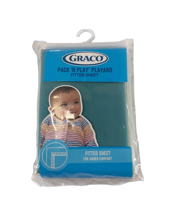 used Graco Pack 'n Play Fitted Sheet, Aqua