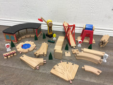 used Melissa & Doug Wooden Railway Set