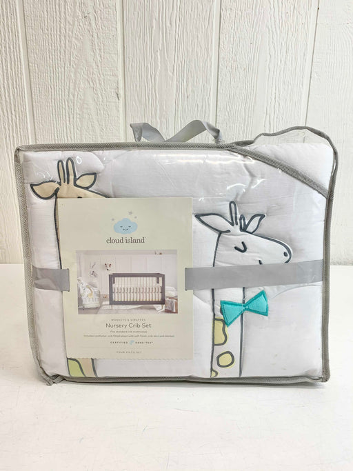 used Cloud Island Crib Bedding Set, 4 Piece