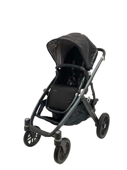 secondhand UPPAbaby VISTA Stroller, Jake (Black), 2016 - HIDDEN BASSINET 9/12