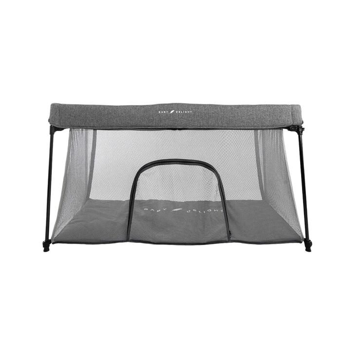 Baby Delight Nod Deluxe Portable Travel Crib, Charcoal Tweed