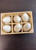 secondhand Pottery Barn Kids Wooden Food, 6-Piece Egg Set