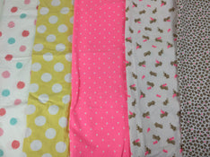 used BUNDLE Burp Cloths - 5 Large Flannel