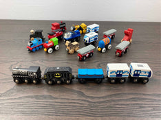 secondhand BUNDLE Wooden Trains And Tracks