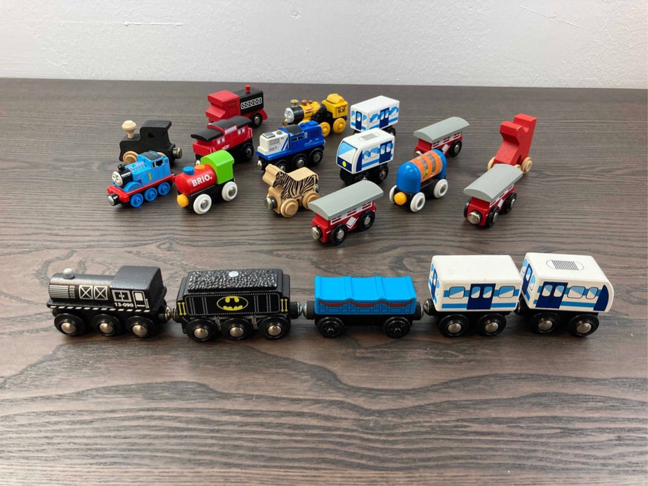 secondhand BUNDLE Wooden Trains And Tracks