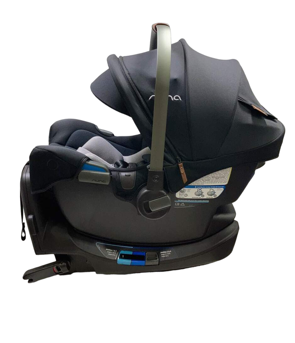 secondhand Nuna PIPA rx Infant Car Seat with RELX Base, 2023, Caviar