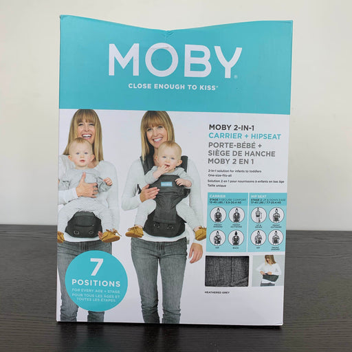 used Moby Wrap 2-in-1 Baby Carrier + Hip Seat