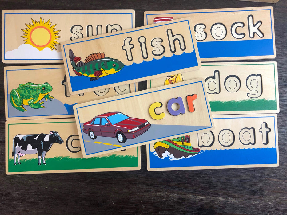 secondhand Melissa & Doug See & Spell Wooden Educational Board