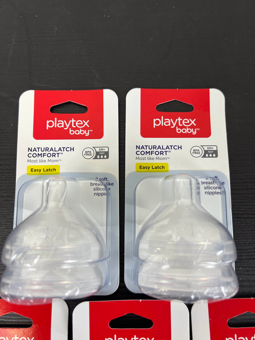 secondhand BUNDLE Playtex Nipples, Natural Latch Comfort Medium & Fast Flow