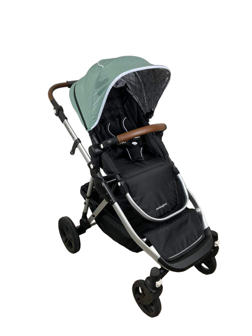 used Mockingbird Single to Double Stroller, 2023, Silver with Penny Leather, Windowpane, Sage