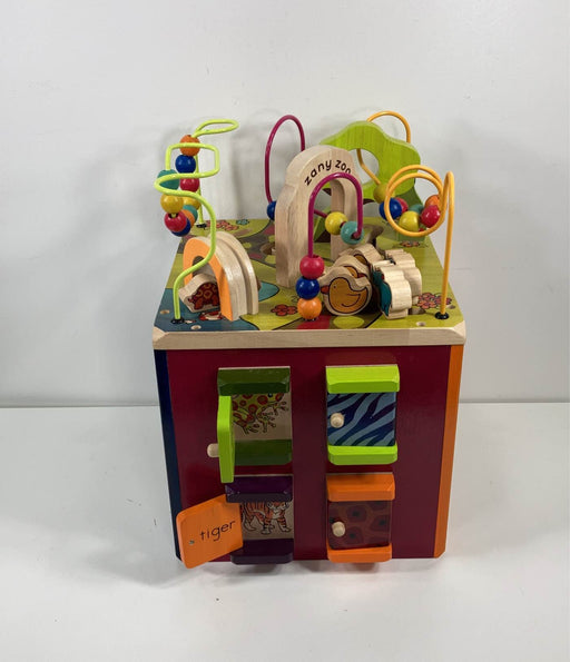 used B. toys Zany Zoo Wooden Activity Cube