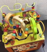 used B. toys Zany Zoo Wooden Activity Cube