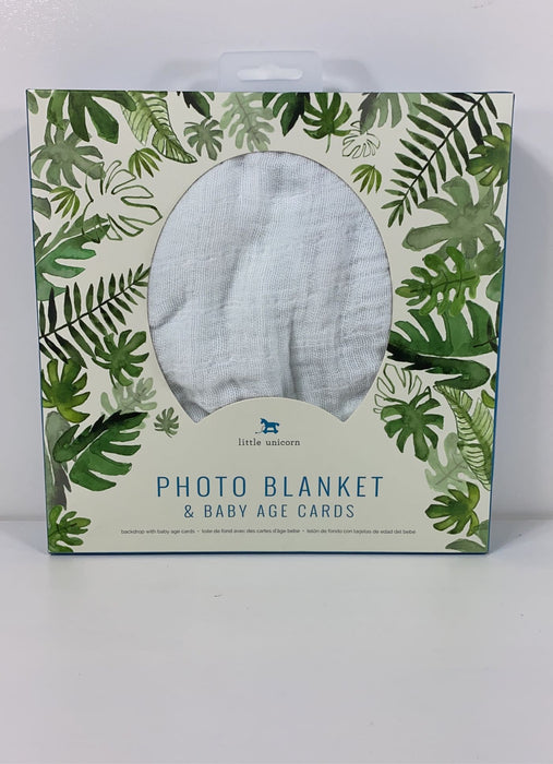 used Little Unicorn Photo Blanket, Tropical Leaf