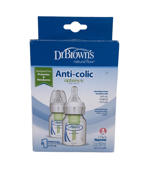 used Dr. Brown's Natural Flow Original Anti-Colic Bottles 2-Pack, 2oz