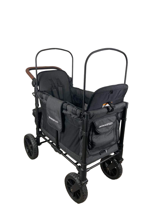 used Wonderfold W2 Luxe Multifunctional Double Stroller Wagon, 2023, Charcoal Gray