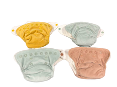 used GroVia Buttah Newborn AIO Cloth Diapers, 4pack