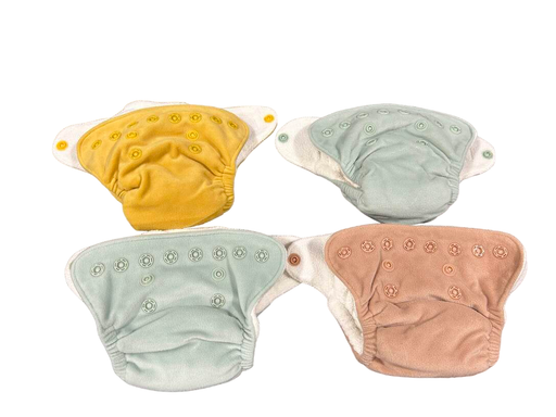 used GroVia Buttah Newborn AIO Cloth Diapers, 4pack