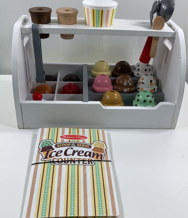 used Melissa & Doug Wooden Scoop & Serve Ice Cream Counter