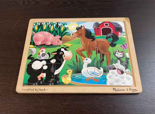 used Melissa & Doug 12-Piece Wooden Jigsaw Puzzle