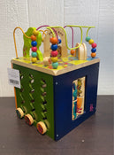 used B. toys Zany Zoo Wooden Activity Cube