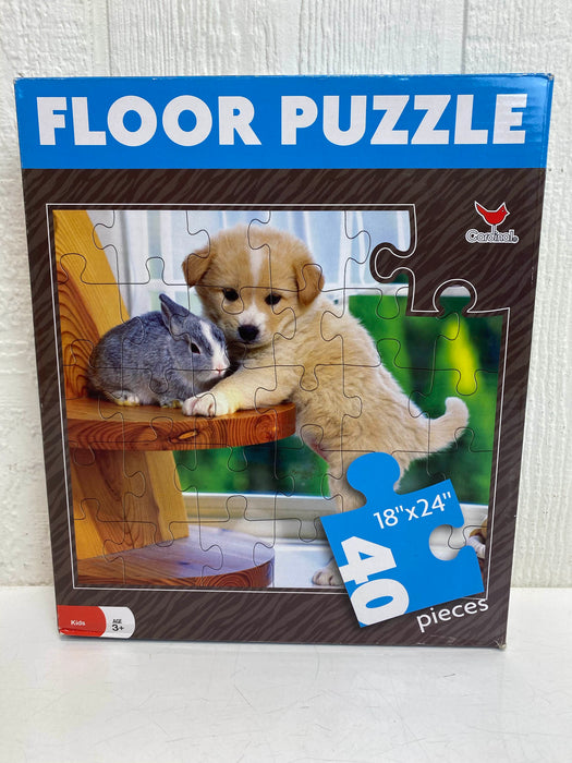 used Cardinal Floor Puzzle, Puppy Dog 18x24 40 piece