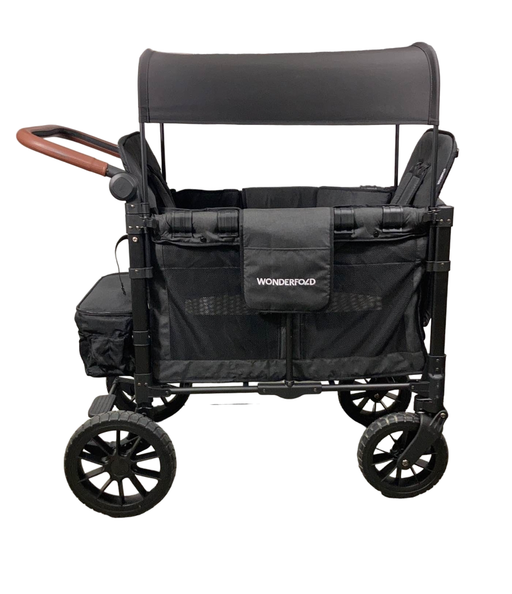 secondhand Wonderfold W2 Luxe Multifunctional Double Stroller Wagon, 2023, Volcanic Black