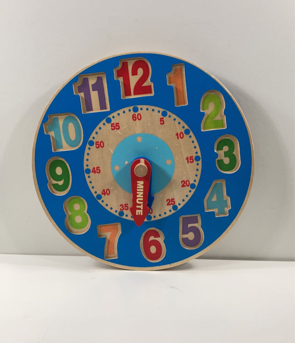 used Wooden Number Educational Clock