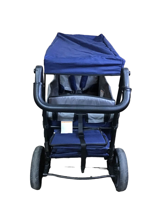 used Wonderfold X2 Push + Pull Double Stroller Wagon, Navy, 2020