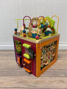 used B. Toys Zany Zoo Wooden Activity Cube