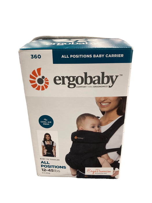 used Ergobaby 360 All Positions Cool Air Mesh Baby Carrier, Onyx Black