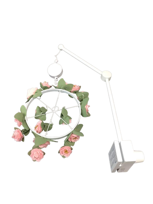 used Pottery Barn Kids Crib Mobile, Felted Pink Roses 